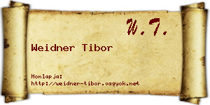 Weidner Tibor névjegykártya